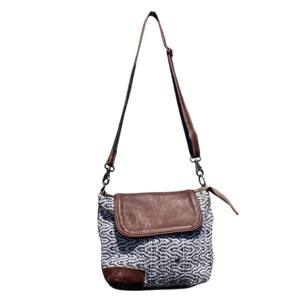 Myra Bag Leather Satchel Detachable Strap Crossbody Brown Black Boho Western